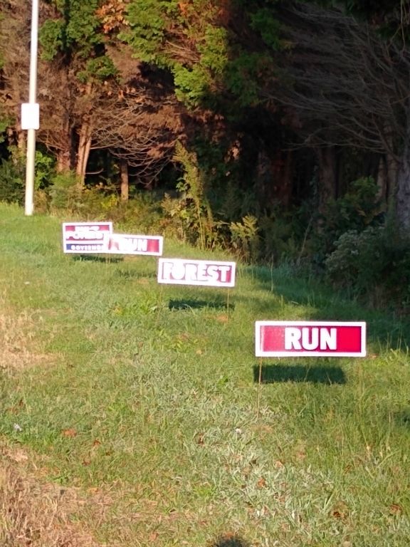 Forest Gump campaign sign